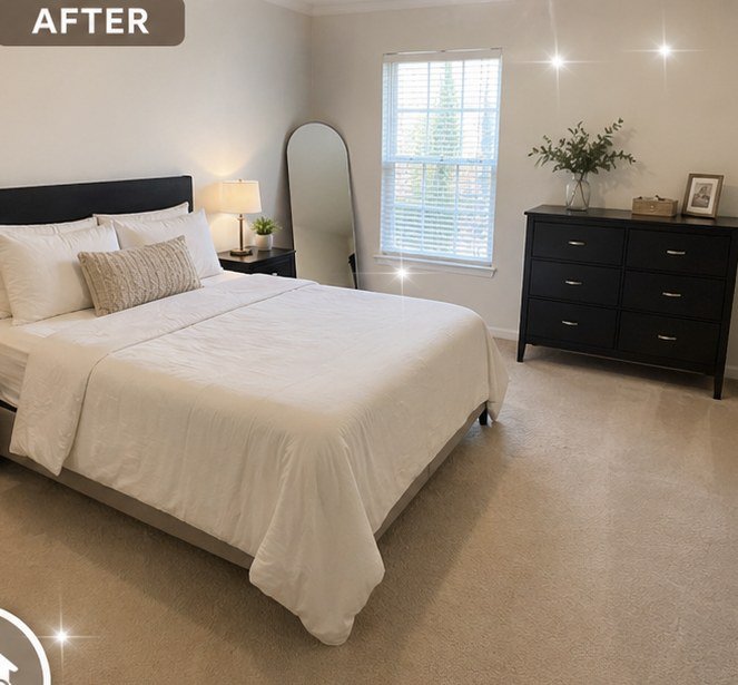 Bedroom after cleaning