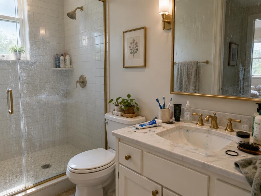 Bathroom before cleaning
